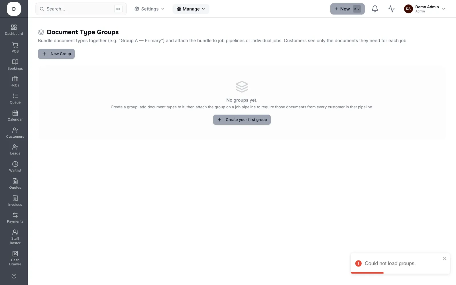 Group your document types