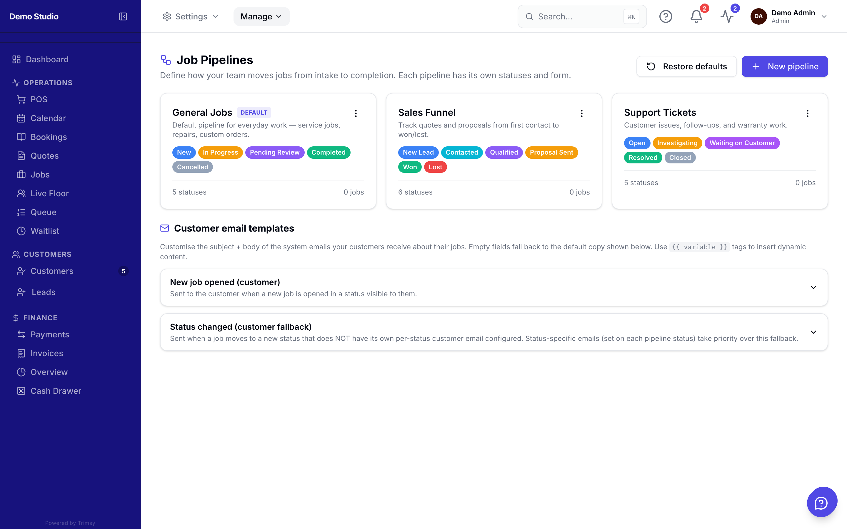 Designing job pipelines