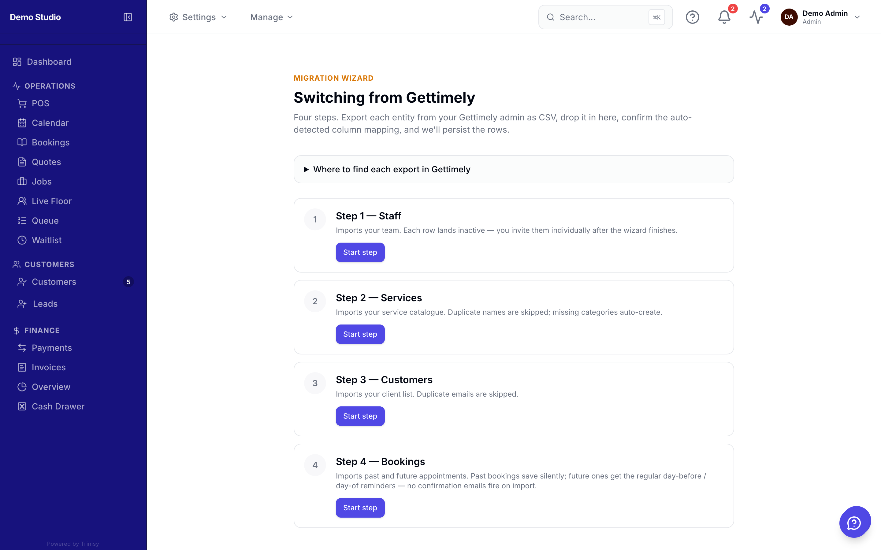 Migrate from Gettimely