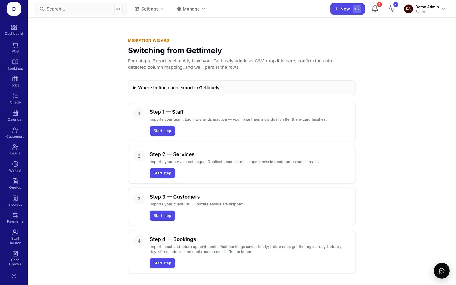 Migrate from Gettimely