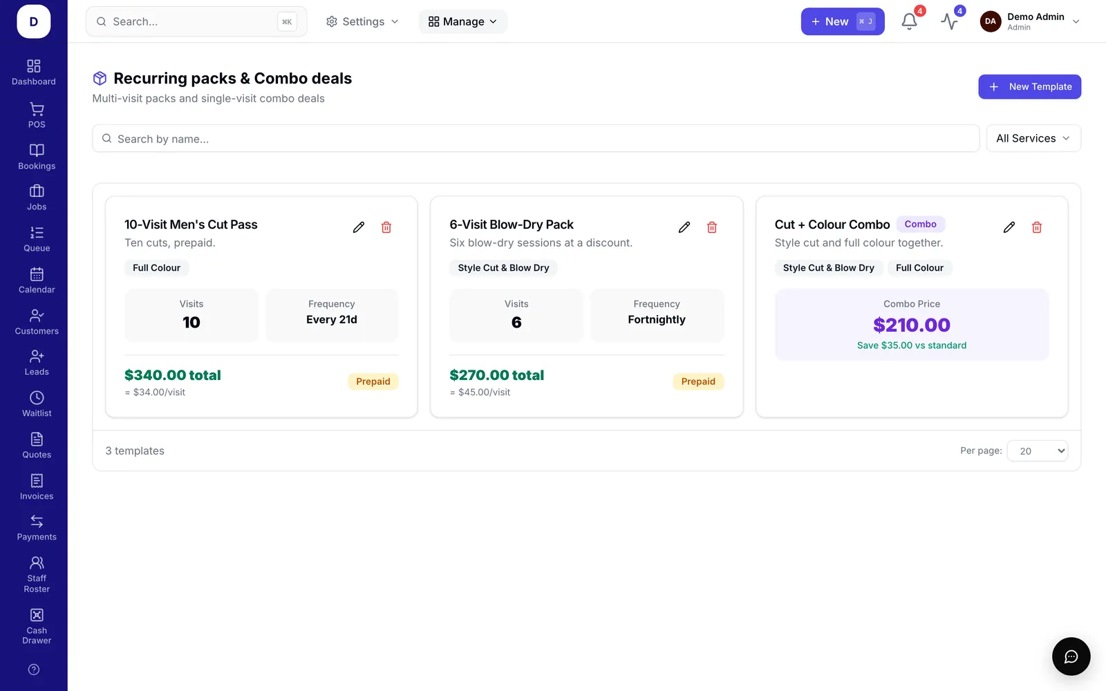 Packs & combo deals