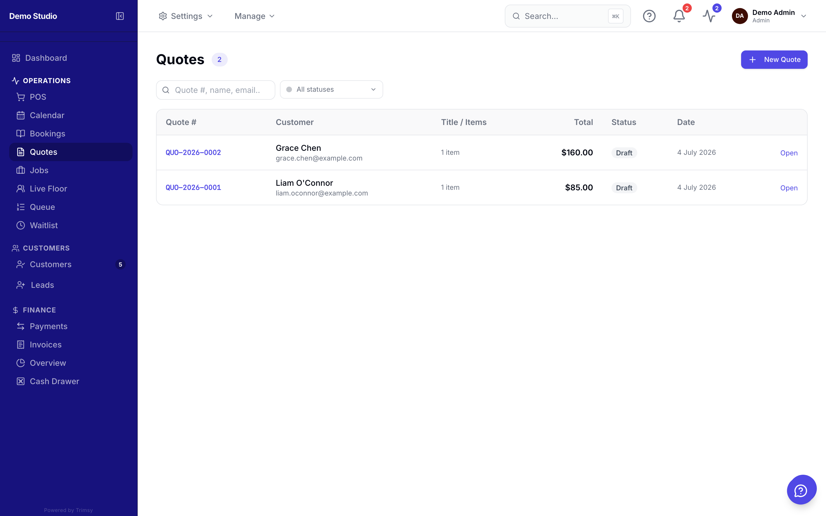 Quotes & estimates