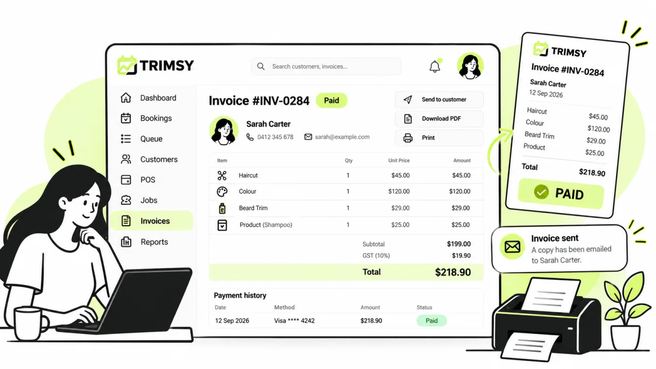 Invoices & quotes in Trimsy