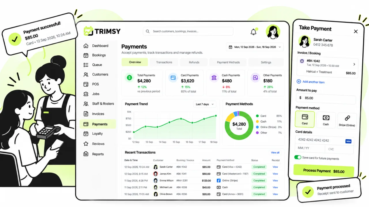 Payments & POS terminals in Trimsy