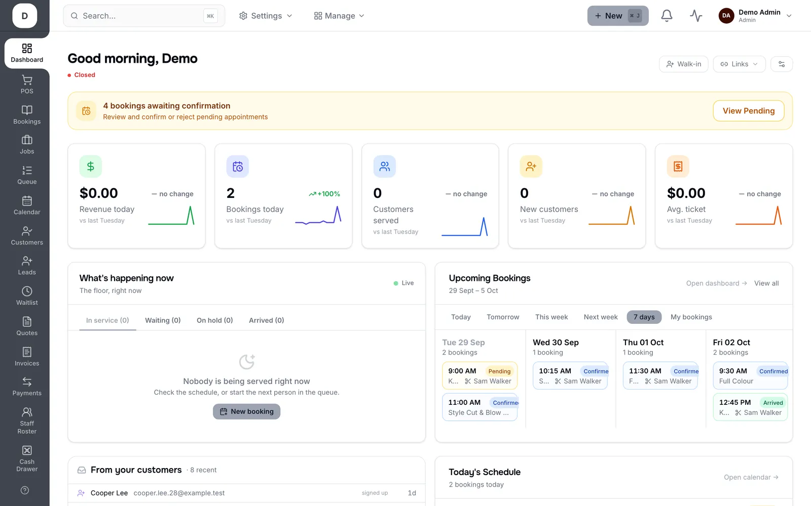 The Trimsy dashboard